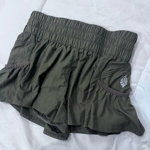 FP Movement by Free People Get Your Flirt On Shorts High Waisted XS Army Green
